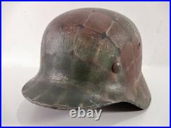 WW2 German Camouflage Rare Size 60 M40 Helmet