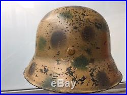 WW2 German Dotted Camouflage Helmet Afrika Korps WWII Camo Helmet M42