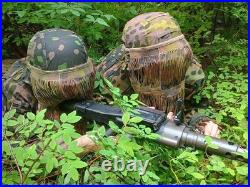 WW2 German Elite Camouflage Sniper / MG Helmet Face Veil M38 Type 1