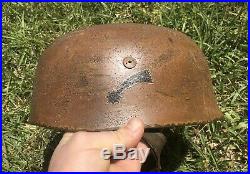 WW2 German Helmet 38 Paratrooper Afrika Crete Size 71 M35 M42