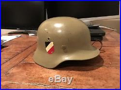 WW2 German Helmet DAK Original Liner Chinstrap Named M40