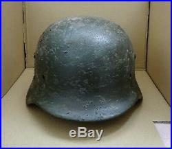 WW2 German Helmet M35/64 Repaint Field Camo Wehrmacht Original Dug relic
