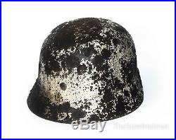 WW2 German Helmet M35 Size 64 Winter Camo. World War II Relic