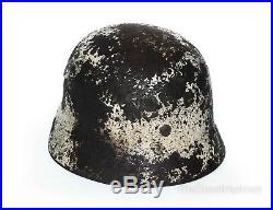 WW2 German Helmet M35 Size 64 Winter Camo. World War II Relic Helmet