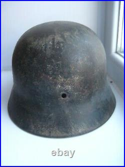 WW2 German Helmet M35 with traces of native decals