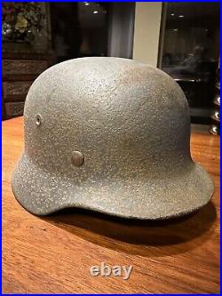 WW2 German Helmet M40 Authentic Luftwaffe Size 66 with Original Liner Size 58