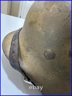 WW2 German Helmet M40 ET66 Camo With Liner And Chinstrap