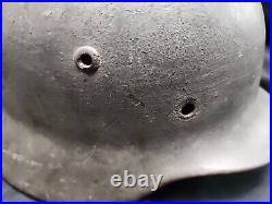 WW2 German Helmet M40 Named LAMPE SE66. LEATHER liner No Chinstrap