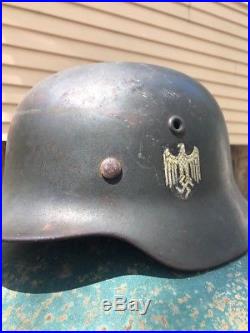 WW2 German Helmet M40 Original Decal ET 64 World War 2 Military Helmet Axis Gear