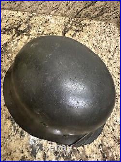 WW2 German Helmet M40 Q66 Original Complete Untouched Liner Chinstrap Camo