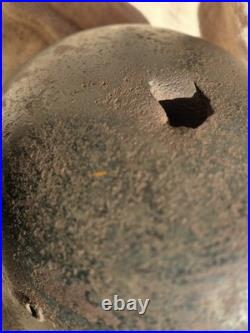 WW2 German Helmet M40 model, big size66 maker -NS-, genuine paint, battle damage