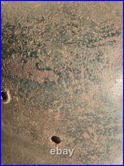 WW2 German Helmet M40 model, big size66 maker -NS-, genuine paint, battle damage