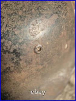 WW2 German Helmet M40 model, big size66 maker -NS-, genuine paint, battle damage