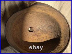 WW2 German Helmet M40 model, big size66 maker -NS-, genuine paint, battle damage
