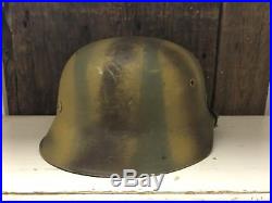 WW2 German Helmet M42 Huge Size Normandy Camo Original
