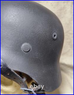 WW2 German Helmet Original M-40. 62 small size after restoration 2
