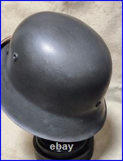WW2 German Helmet Original M-42. 62 small size after restoration