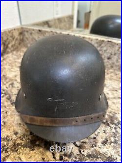 WW2 German Helmet Original M42 Size 66 With Liner 58cm Chinstrap Untouched A+++
