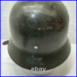 WW2 German Helmet Original Paint Headliner And Strap