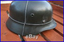 WW2 German Helmet Quist Q68. Original Shell (+ a liner and a strap.)