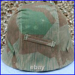 WW2 German Helmet Restored M40 With Camouflage Cover
