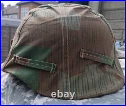 WW2 German Helmet Restored M40 With Camouflage Cover