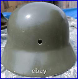 WW2 German Helmet Restored M40 With Camouflage Cover