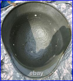 WW2 German Helmet Restored M40 With Camouflage Cover