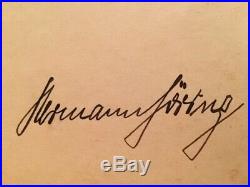 WW2 German Hitler Goring Firma Original Signature No Helmet