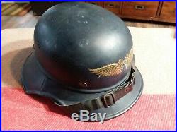 WW2 German Luftschutz M38 Gladiator Helmet, Original, Complete, Size 59cm