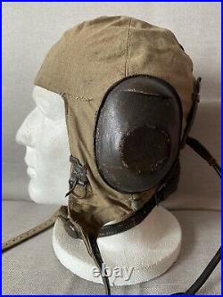 WW2 German Luftwaffe LKpS101 Summer Flying Helmet Size 54 Super Condition