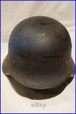 WW2 German Luftwaffe M40 Quist Steel Helmet Size 60/57 Liner & Chinstrap 1941