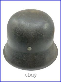 WW2 German Luftwaffe M42 Helmet Lot #1541 ET66 Size 58 with Liner and Chin Strap