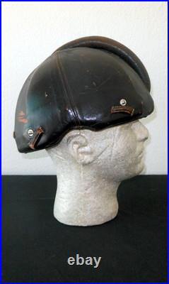 WW2 German Luftwaffe SSK90 Fliegerstahlhelm STEEL FLIGHT HELMET VERY NICE