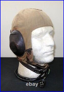 WW2 German Lufwtaffe LKpS101 Fliegerkopfhaube SUMMER FLIGHT HELMET NICE