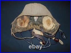 WW2 German Lufwtaffe LKpS101 Fliegerkopfhaube SUMMER FLIGHT HELMET NICE