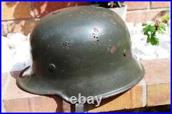 WW2 German M34 Helmet used like a combat helmet, good condition