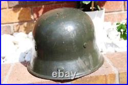 WW2 German M34 Helmet used like a combat helmet, good condition