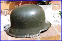 WW2 German M34 Helmet used like a combat helmet, good condition