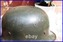 WW2 German M34 Helmet used like a combat helmet, good condition