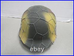 WW2 German M35 Camo Helmet with Chicken Wire M1935 Reproduction