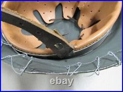 WW2 German M35 Camo Helmet with Chicken Wire M1935 Reproduction