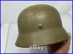 WW2 German M35 DD Luftwaffe Helmet 1937 Chinstrap Norway Reissue Excellent Q68