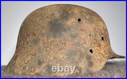 WW2 German M35 Helmet. Size 64. Battle-Damaged Relic. Found in Estonia WW2 German M35 Helmet. Size 64. Battle-Damaged Relic. Found in Estonia