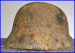 WW2 German M35 Helmet. Size 64. Battle-Damaged Relic. Found in Estonia WW2 German M35 Helmet. Size 64. Battle-Damaged Relic. Found in Estonia