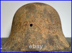 WW2 German M35 Helmet. Size 64. Battle-Damaged Relic. Found in Estonia WW2 German M35 Helmet. Size 64. Battle-Damaged Relic. Found in Estonia