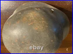 WW2 German M35/M40/M42 Stahlhelm Steel Helmet Olive Drab With Original Liner