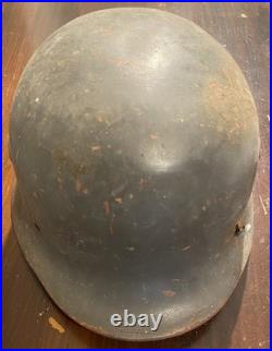 WW2 German M35/M40/M42 Stahlhelm Steel Helmet Olive Drab With Original Liner