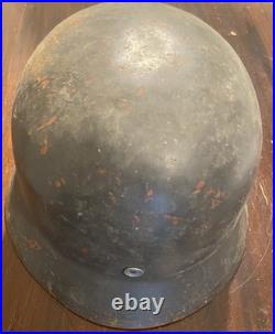 WW2 German M35/M40/M42 Stahlhelm Steel Helmet Olive Drab With Original Liner