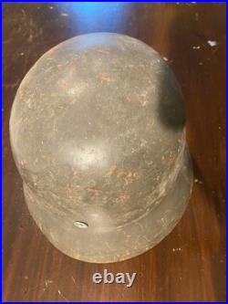 WW2 German M35/M40/M42 Stahlhelm Steel Helmet Olive Drab With Original Liner